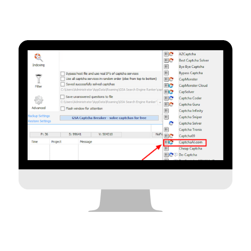 CaptchaAI available in Software options